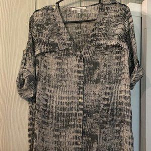 Grey CharmeuseBlouse